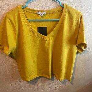 Fashion nova BRAND NEW WITH TAGS yellow crop top